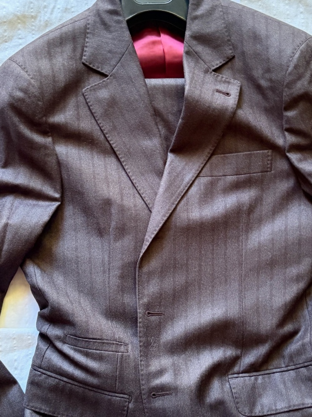 Cucinelli Suit ( Pants and Jacket), made in Italy, Brown, Size 38, very soft woo